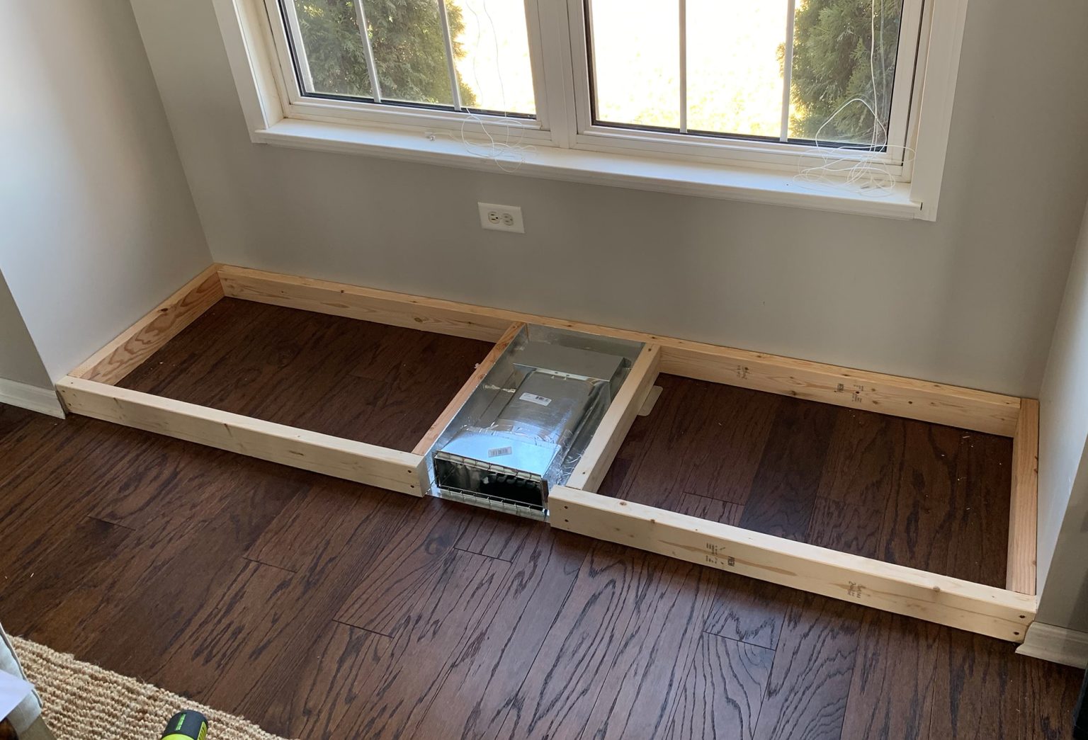 Window Bench Build Out How To Build a Simple DIY Storage Bench by the Window - Fun Home Building